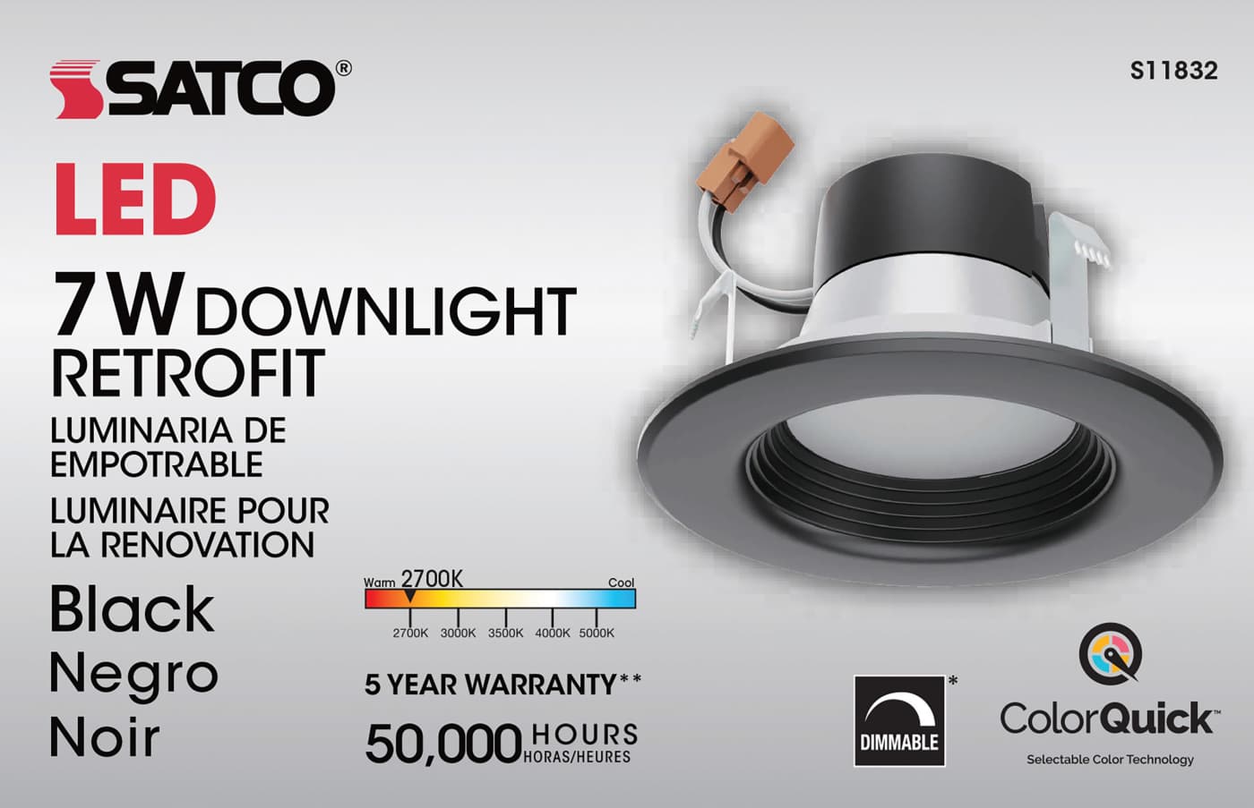 7WLED/RDL/4/CCT-SEL/120V/BL - S11832