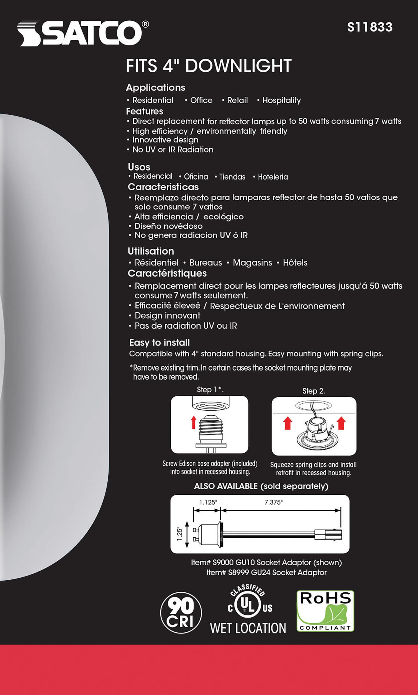 7WLED/RDL/4/CCT-SEL/120V/BN - S11833