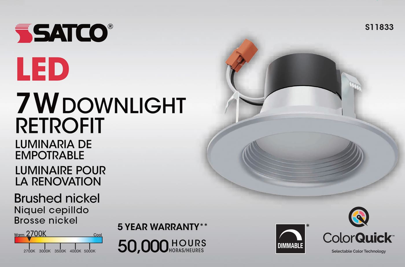 7WLED/RDL/4/CCT-SEL/120V/BN - S11833