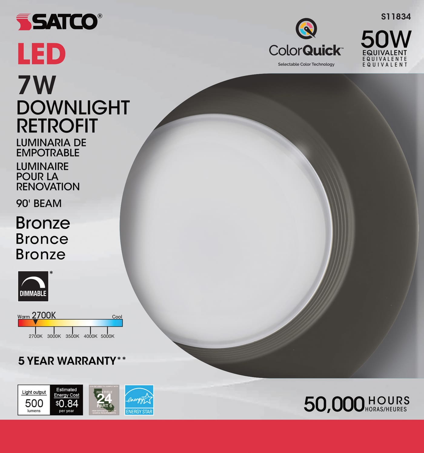 7WLED/RDL/4/CCT-SEL/120V/BZ - S11834