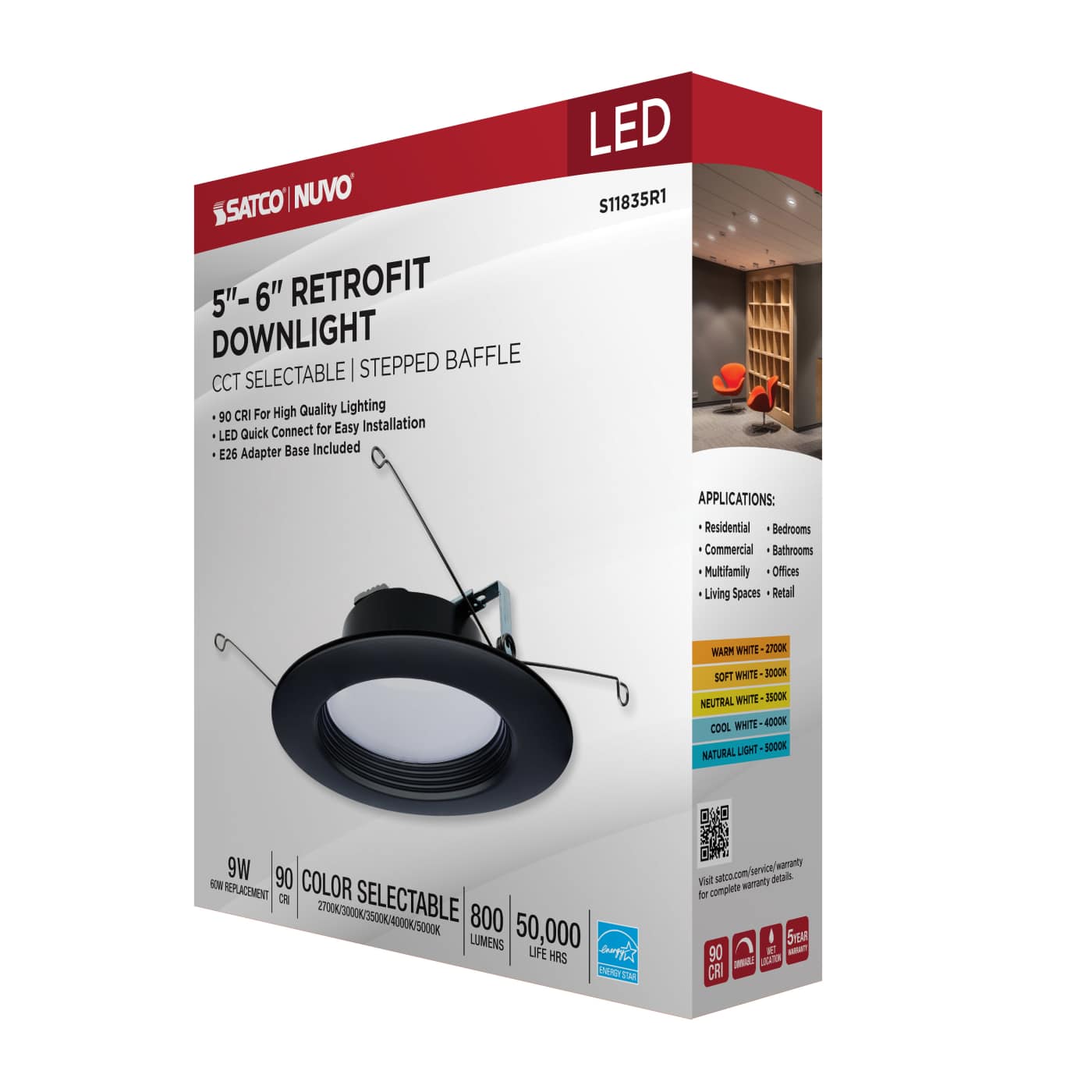 9WLED/DLR/5-6/CCT-SEL/RD/BL - S11835R1