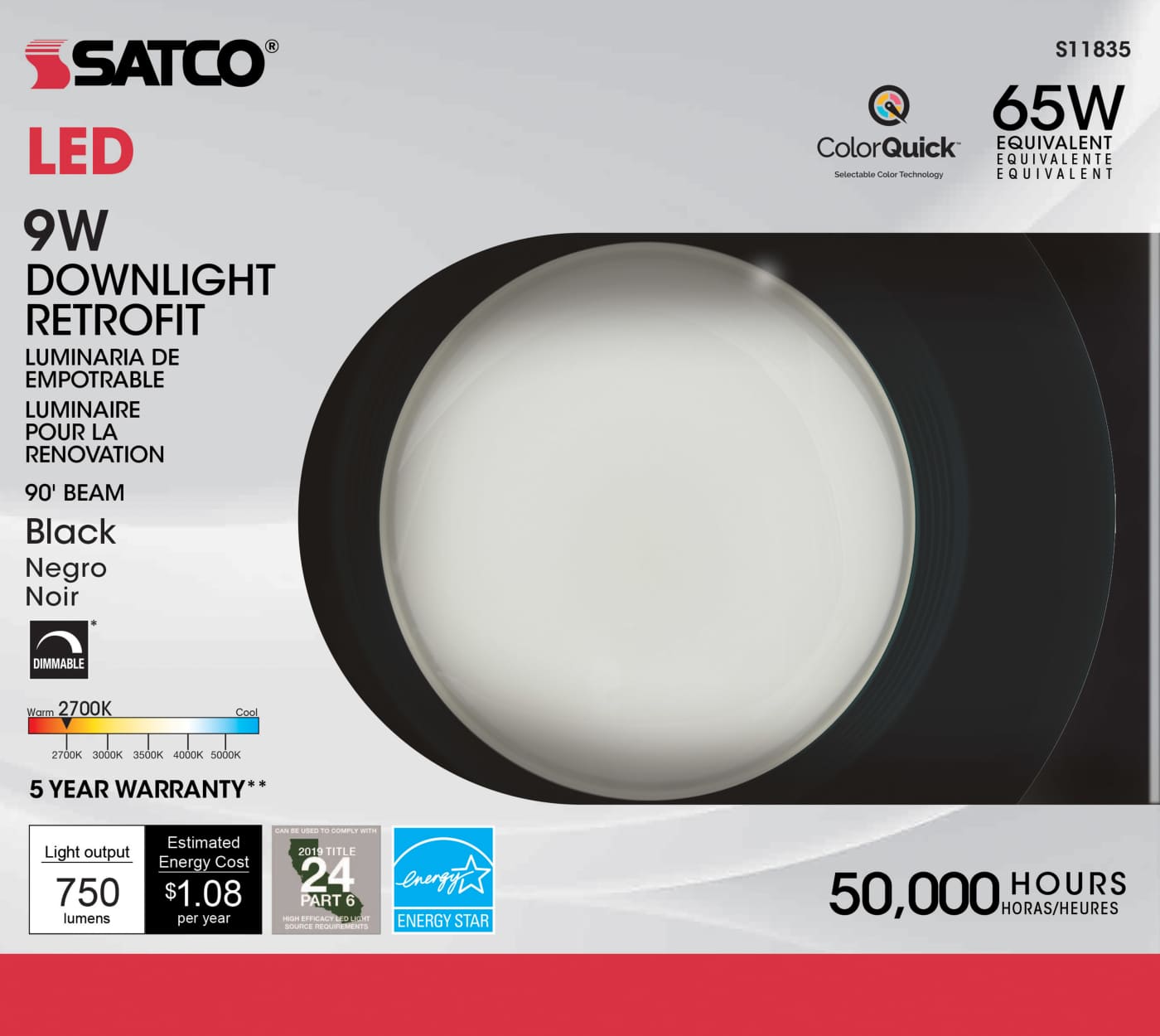 9WLED/RDL/5-6/CCT-SEL/120V/BL - S11835