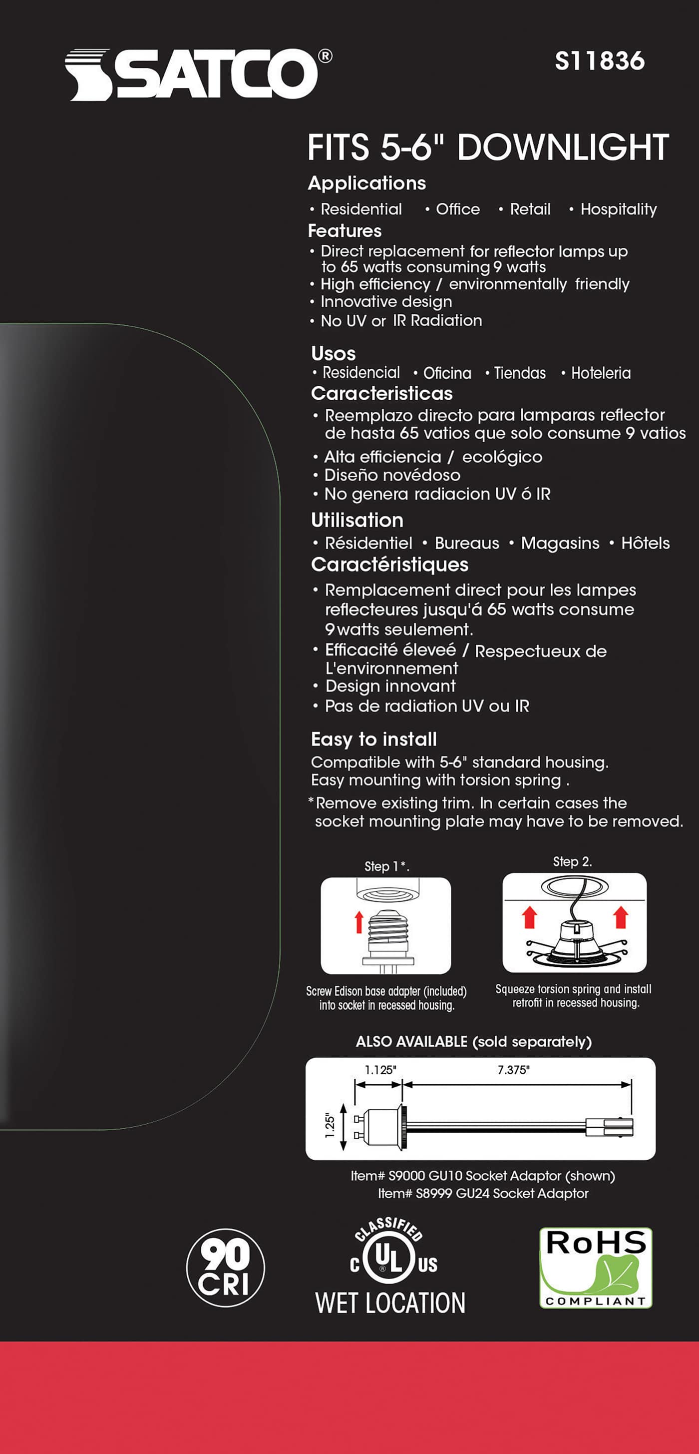 9WLED/RDL/5-6/CCT-SEL/120V/BN - S11836