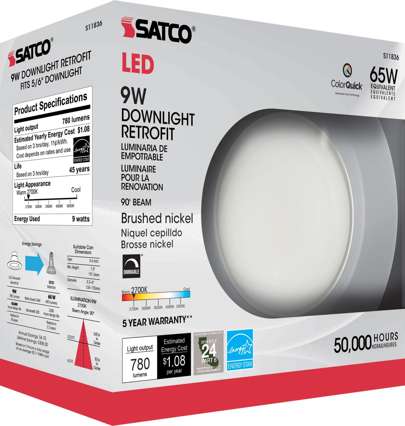 9WLED/RDL/5-6/CCT-SEL/120V/BN - S11836