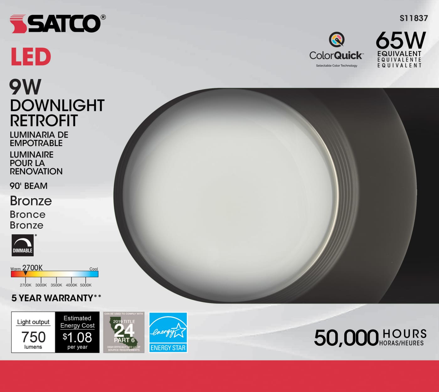 9WLED/RDL/5-6/CCT-SEL/120V/BZ - S11837