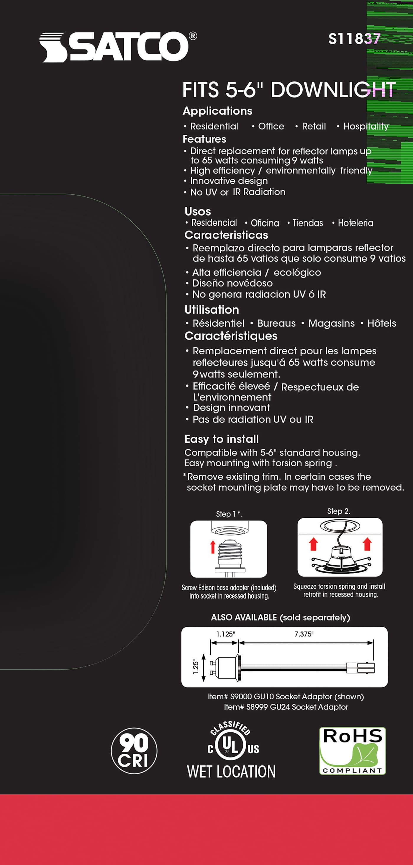 9WLED/RDL/5-6/CCT-SEL/120V/BZ - S11837