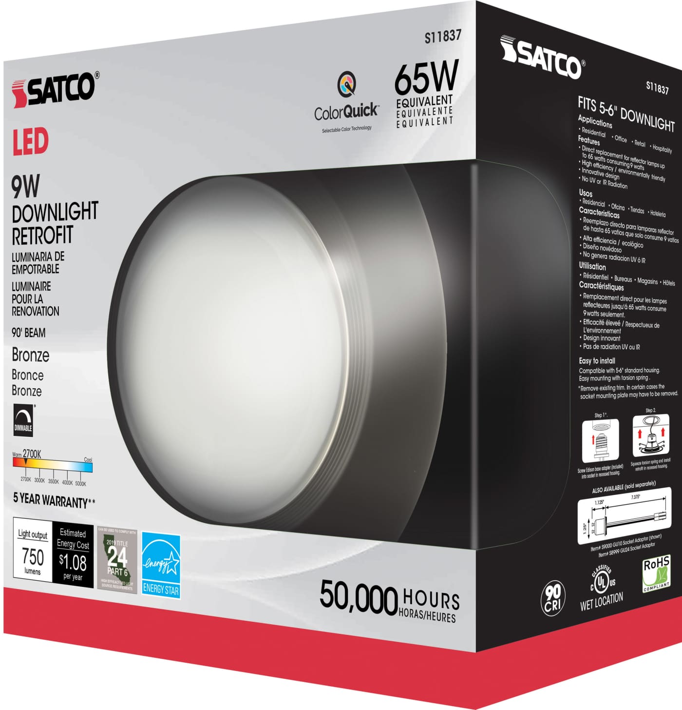 9WLED/RDL/5-6/CCT-SEL/120V/BZ - S11837