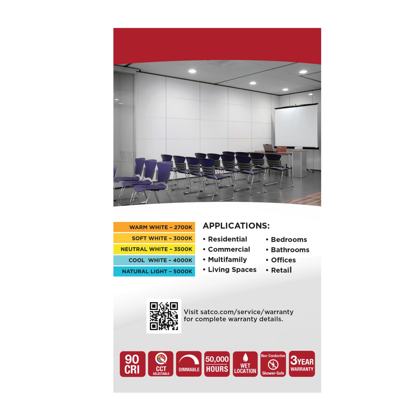 6.5WLED/DLR/BFL/4/CCT-SEL/12V - S11838