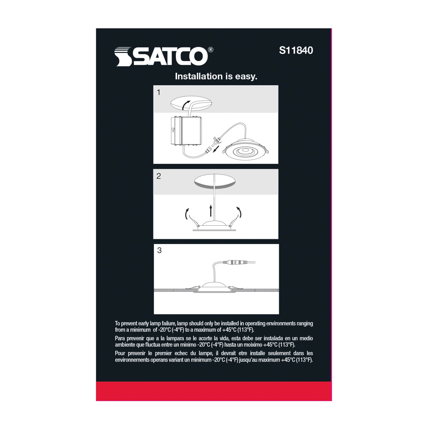 9WLED/GBL/4/CCT/RND/WH - S11840