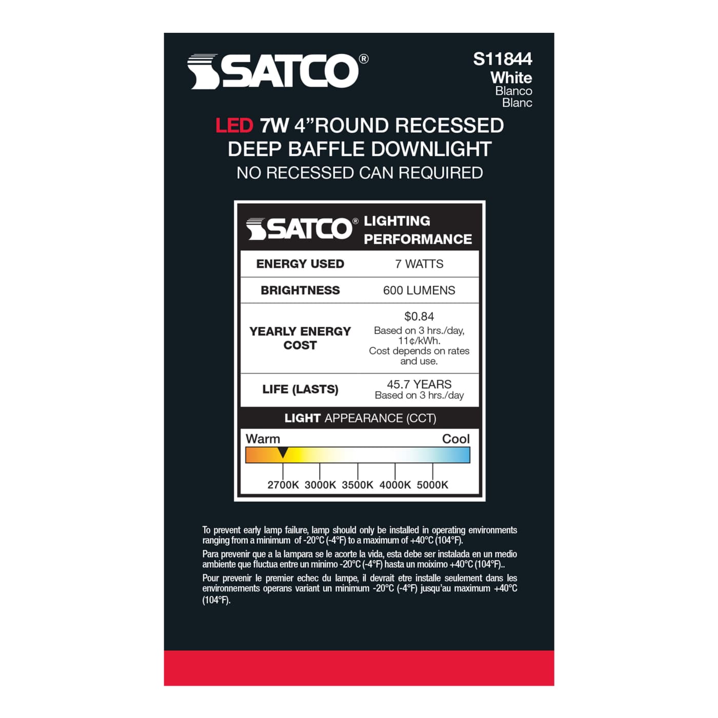 7WLED/DB/RDL/4/CCT-SEL/120V - S11844