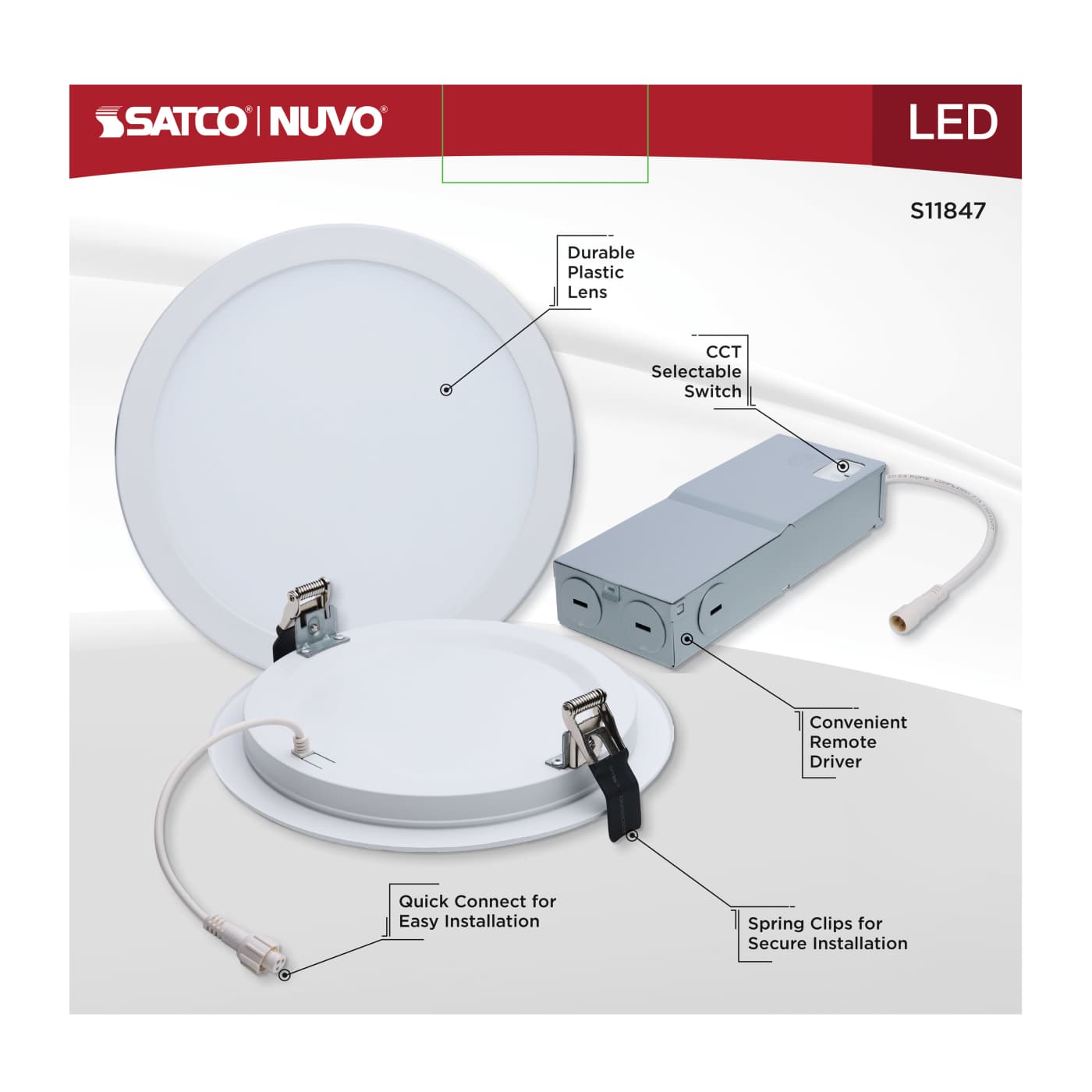 20WLED/DW/8/CCT/RND/FL/DD - S11847