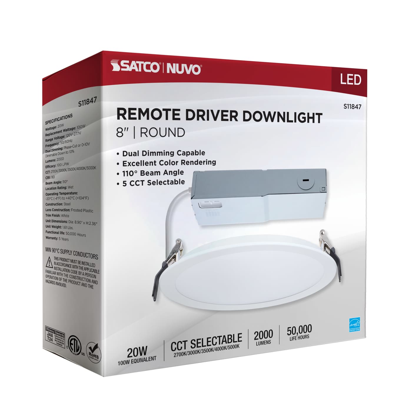 20WLED/DW/8/CCT/RND/FL/DD - S11847