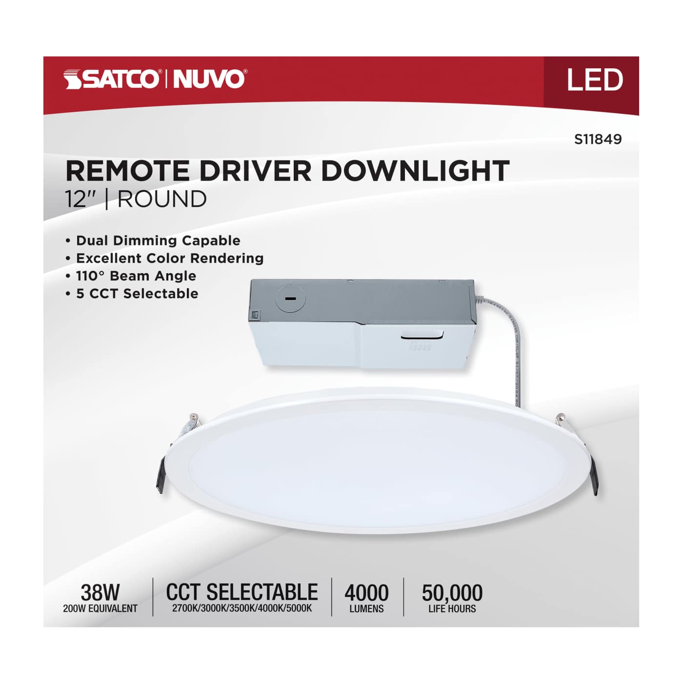 38WLED/DW/12/CCT/RND/FL/DD - S11849