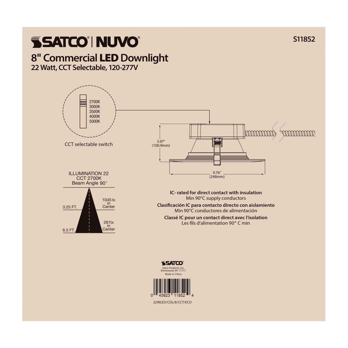 22WLED/CDL/8/CCT/120-277 - S11852