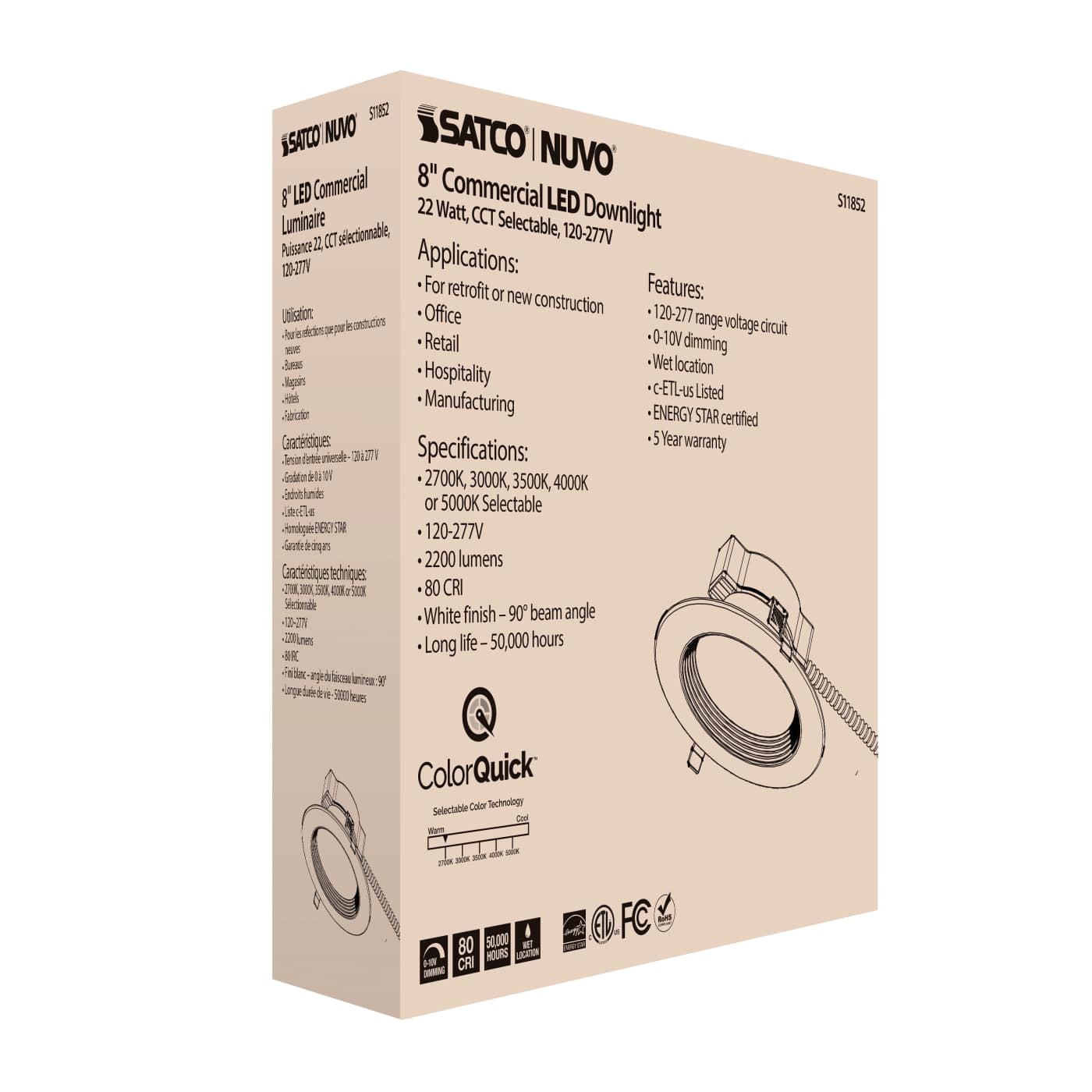 22WLED/CDL/8/CCT/120-277 - S11852