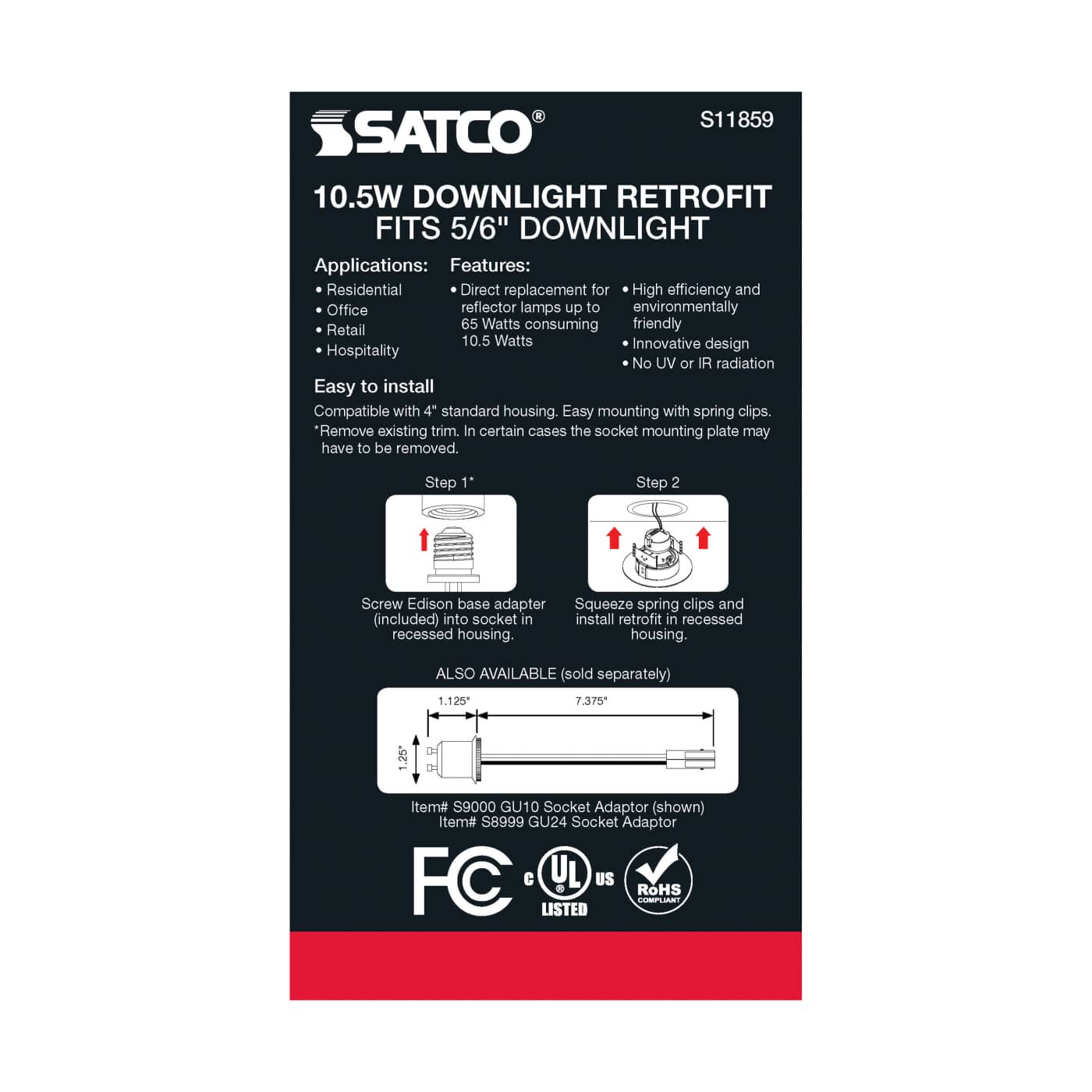 10.5WLED/DIR/5-6/CCT-SEL/120V/ - S11859