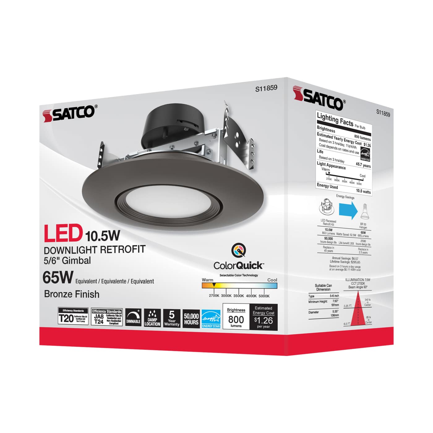 10.5WLED/DIR/5-6/CCT-SEL/120V/ - S11859