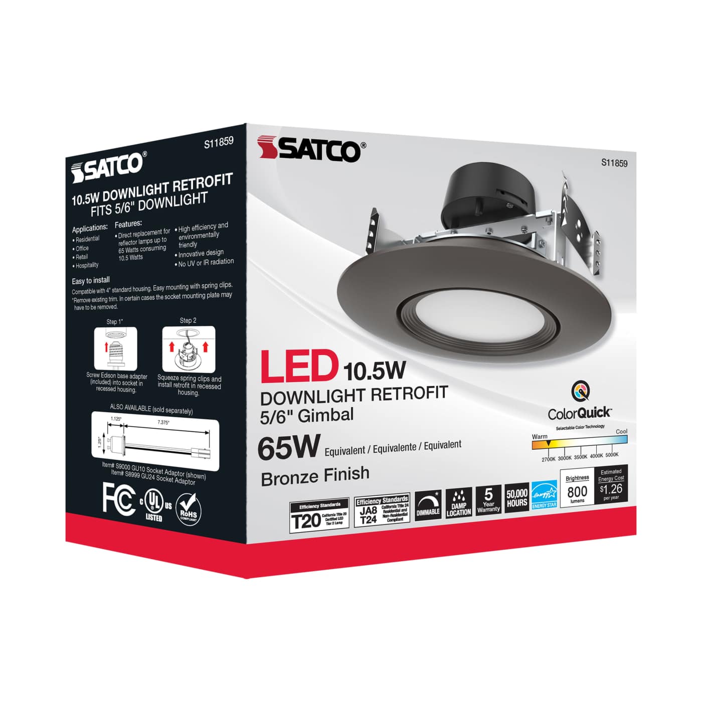 10.5WLED/DIR/5-6/CCT-SEL/120V/ - S11859