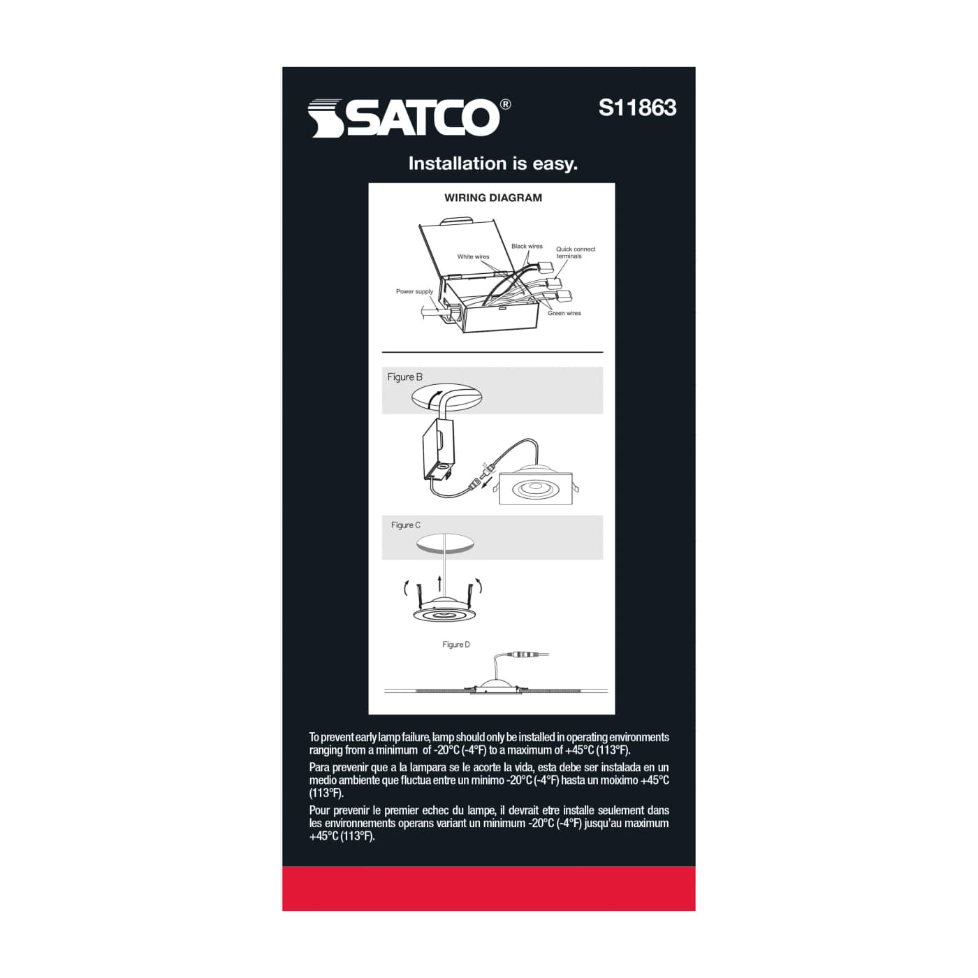 15WLED/GBL/6/CCT/SQ/BLK - S11863