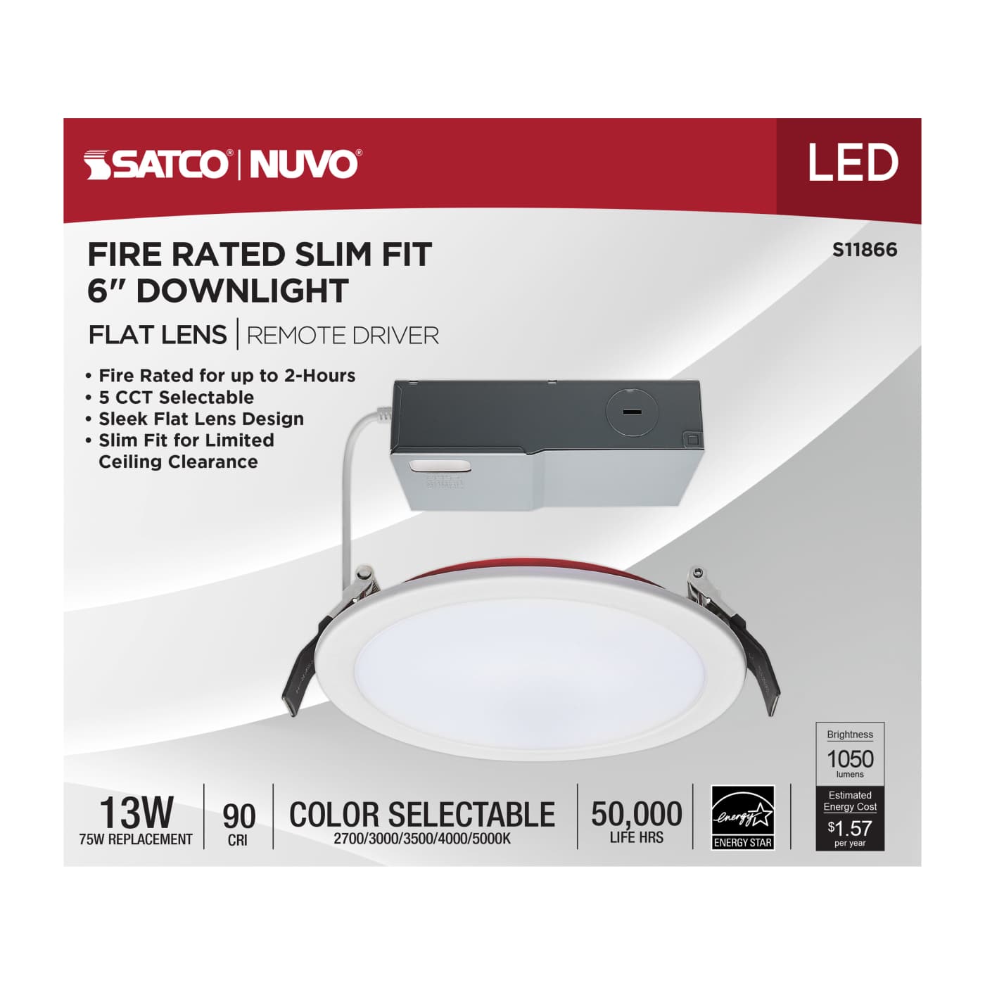 13WLED/6/FR/CCT/SLF/RD/FL/RND - S11866