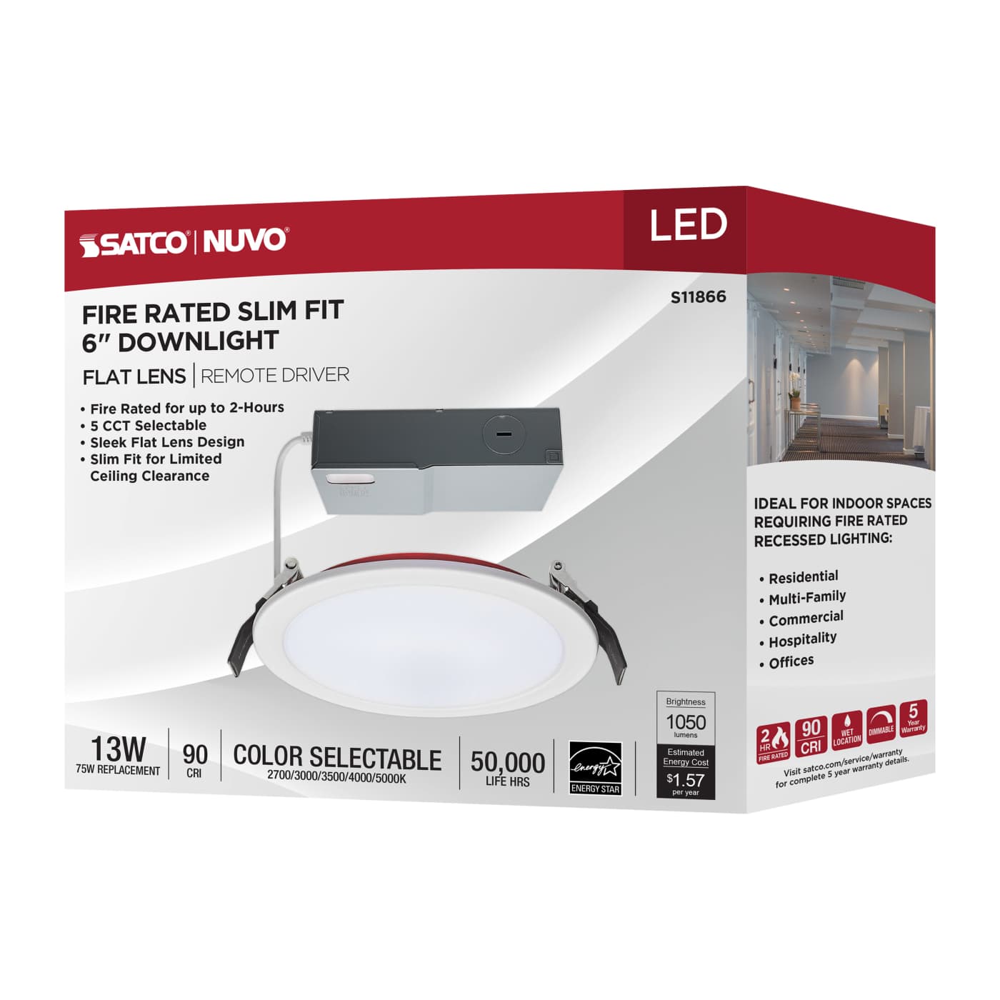 13WLED/6/FR/CCT/SLF/RD/FL/RND - S11866