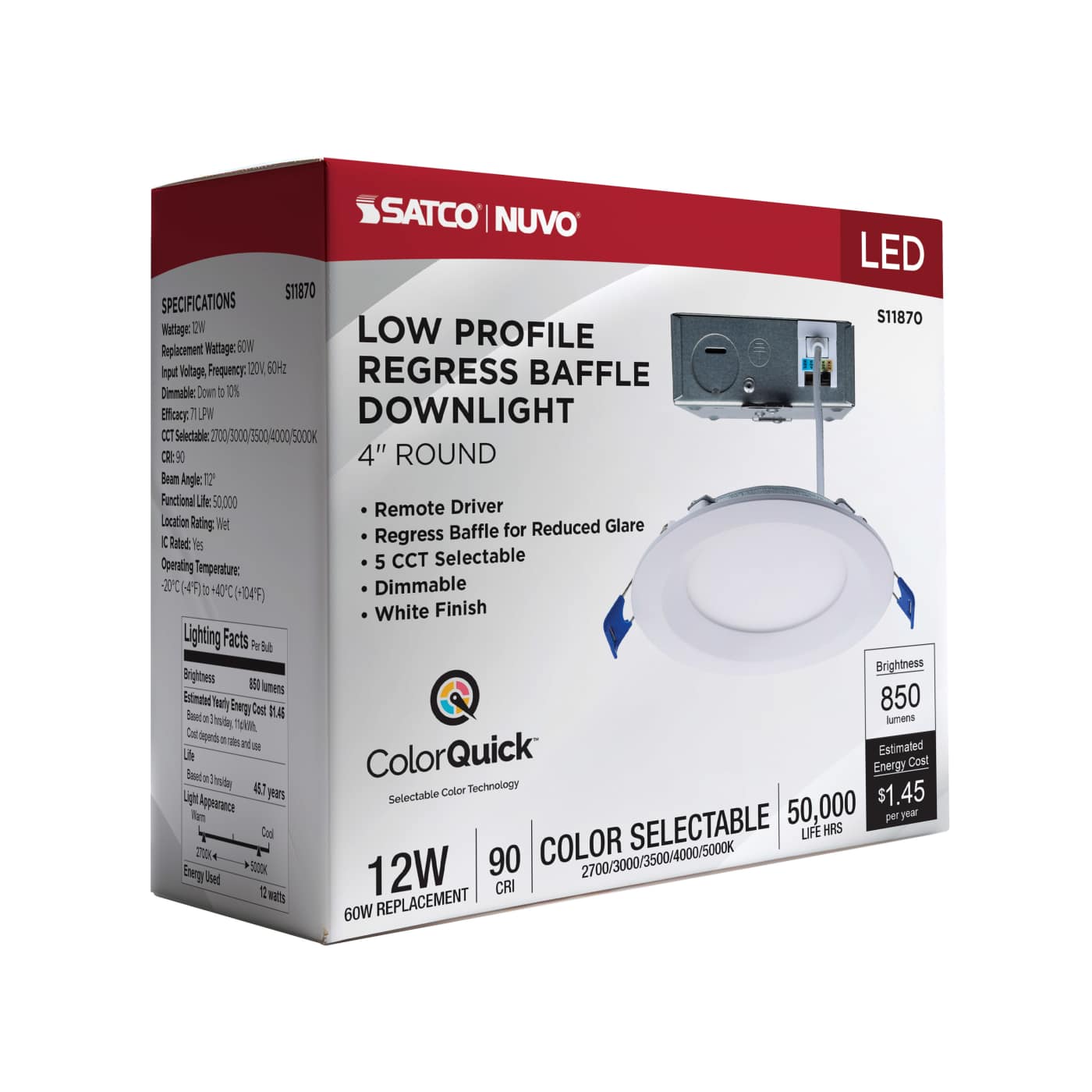 12WLED/DW/4/CCT-SEL/RND/RD/WH - S11870