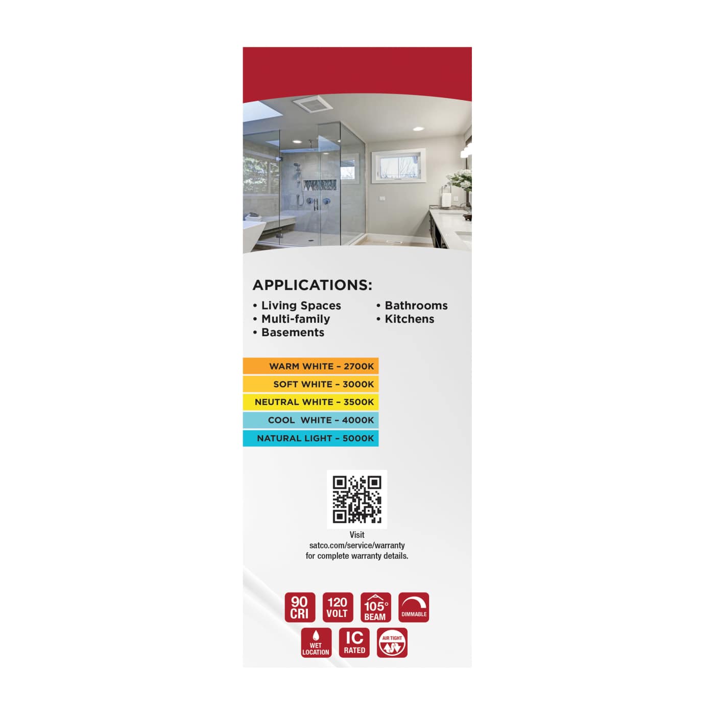 13WLED/DW/6/CCT-SEL/RND/RD/WH - S11872R1