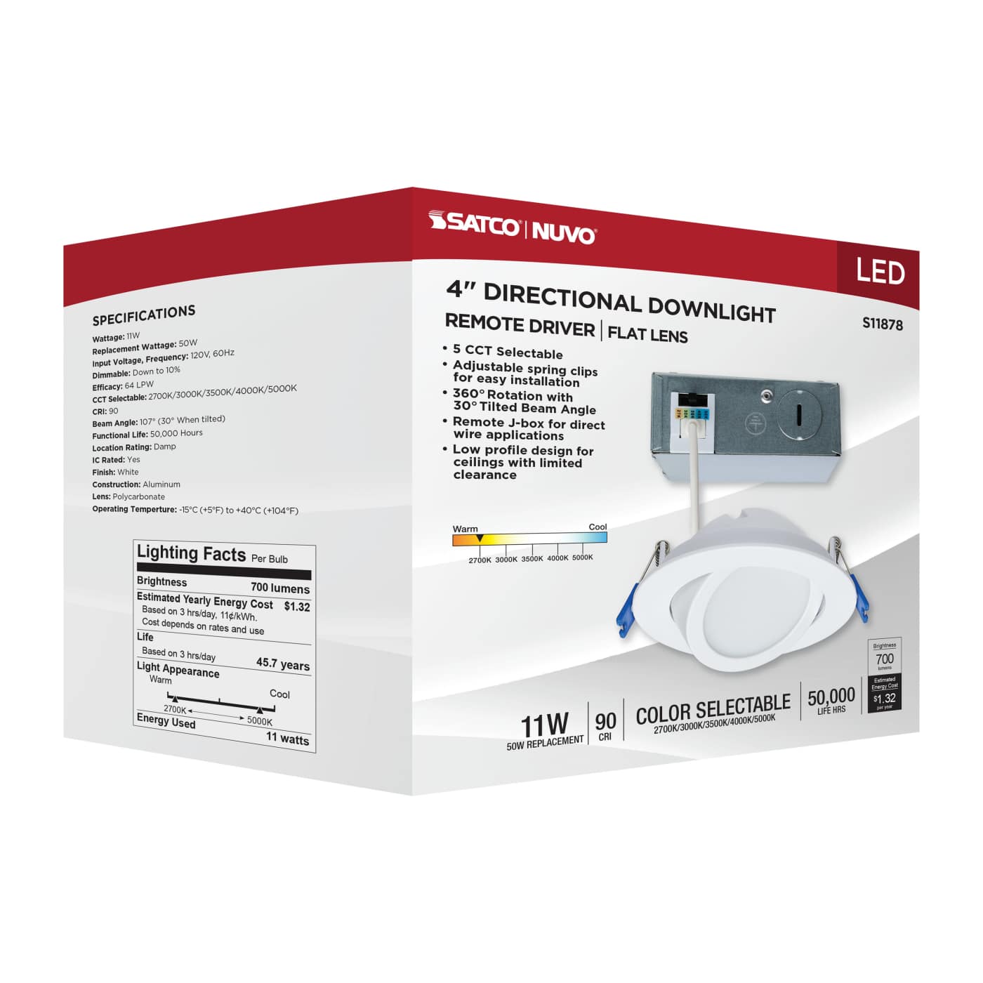 11WLED/4/CCT/LP/RD/DIR/FL - S11878