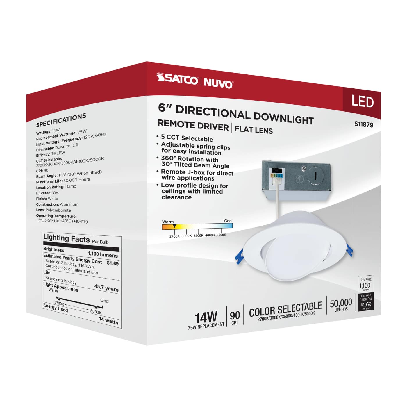 14WLED/6/CCT/LP/RD/DIR/FL - S11879