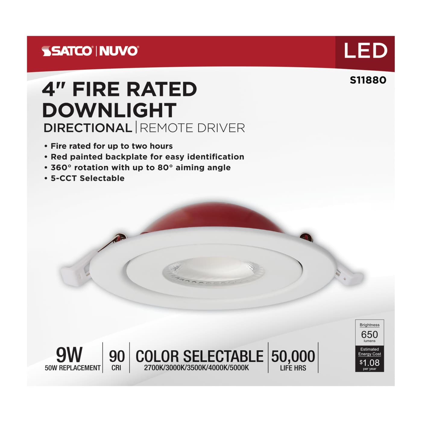 9WLED/DW-FR/4/CCT-SEL/RND/DIR - S11880