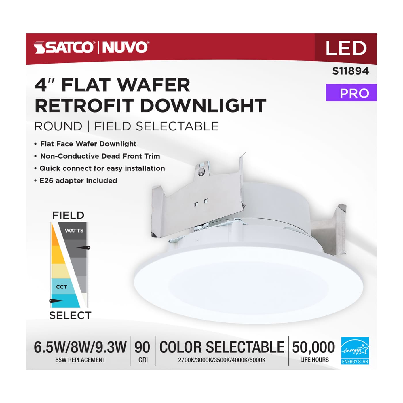 9WLED/DLR/4/FS/WF/RND/WH - S11894