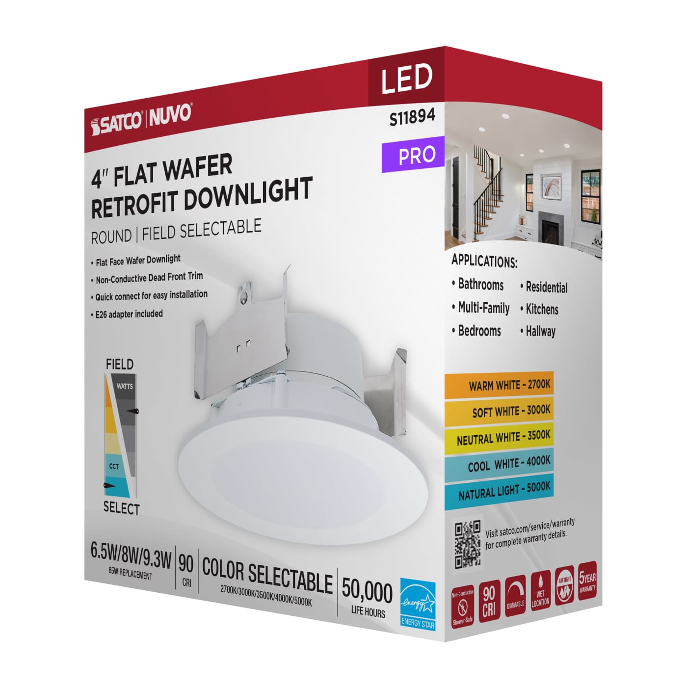 9WLED/DLR/4/FS/WF/RND/WH - S11894