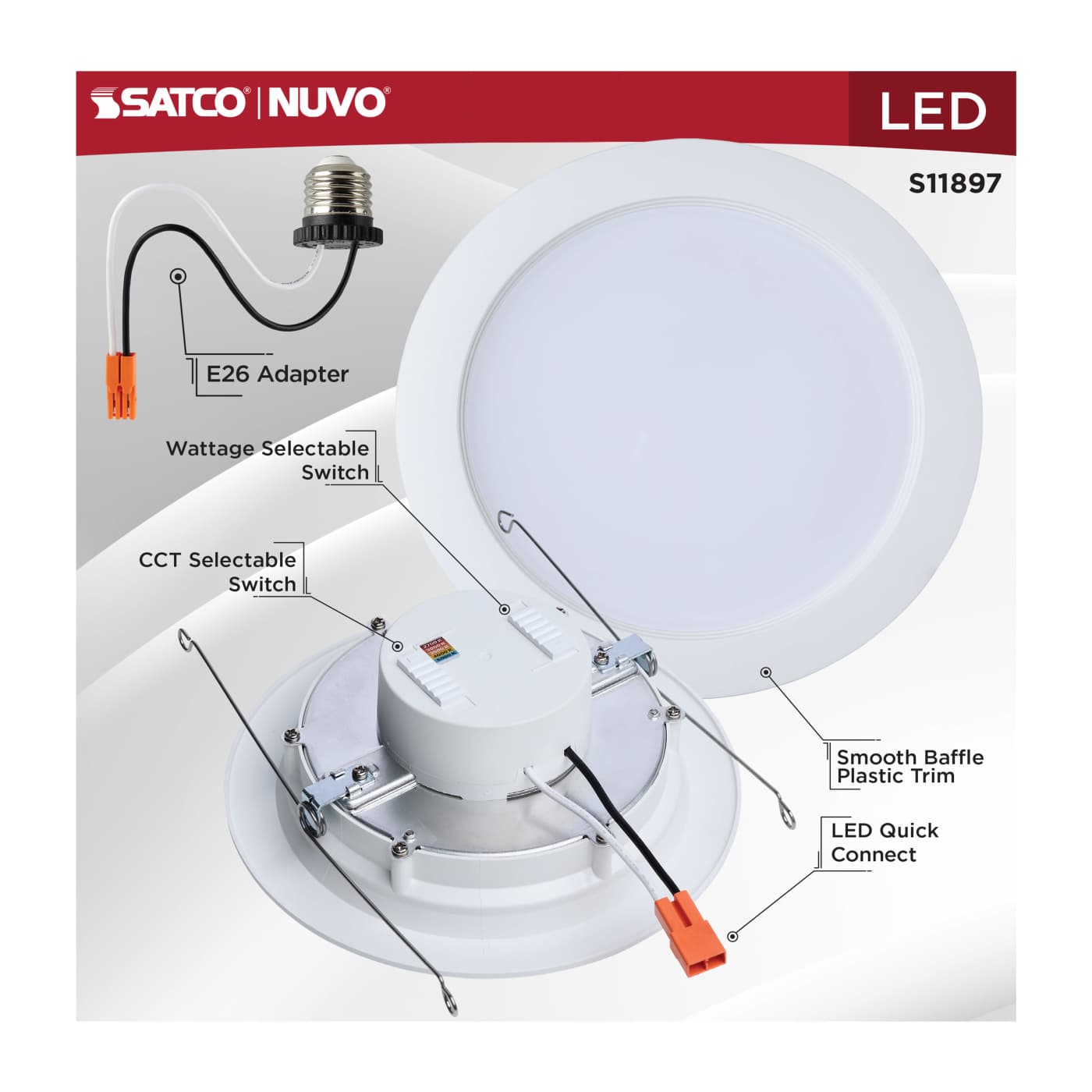 13WLED/DLR/6/FS/WR/RND/WH - S11897