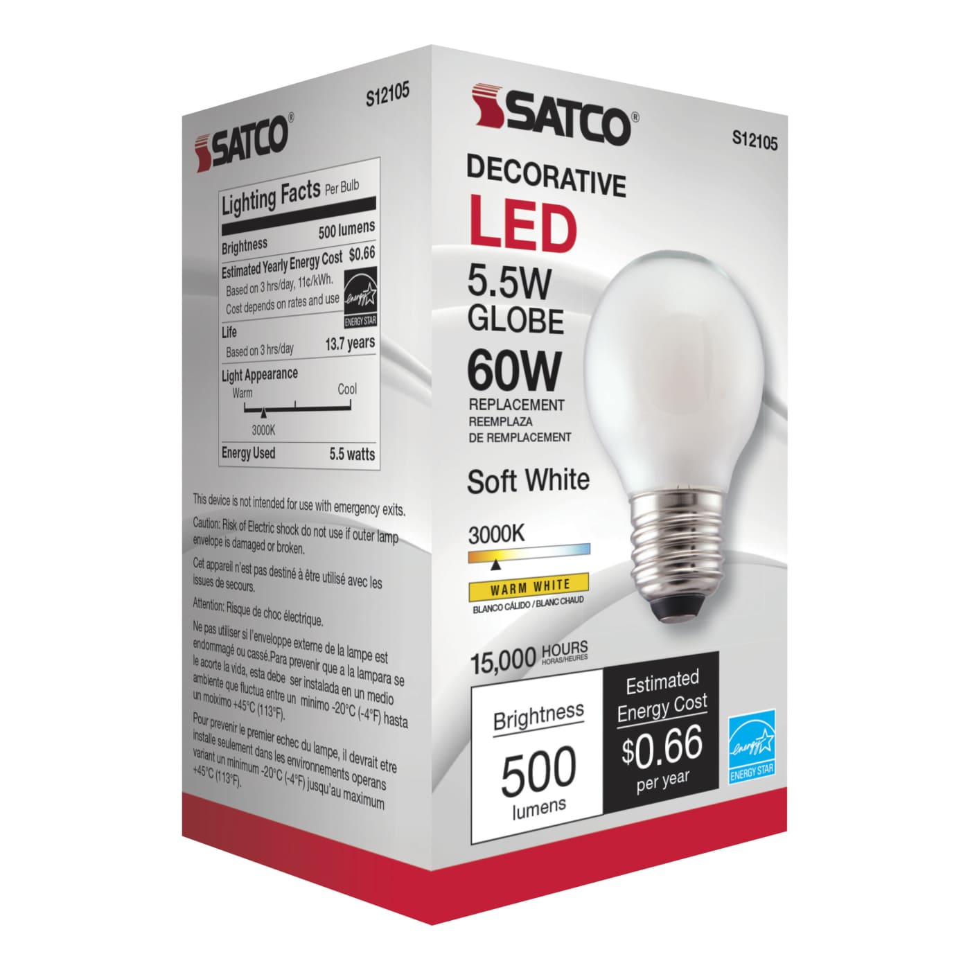 5.5G16.5/LED/SW/3K/120V/E26 - S12105
