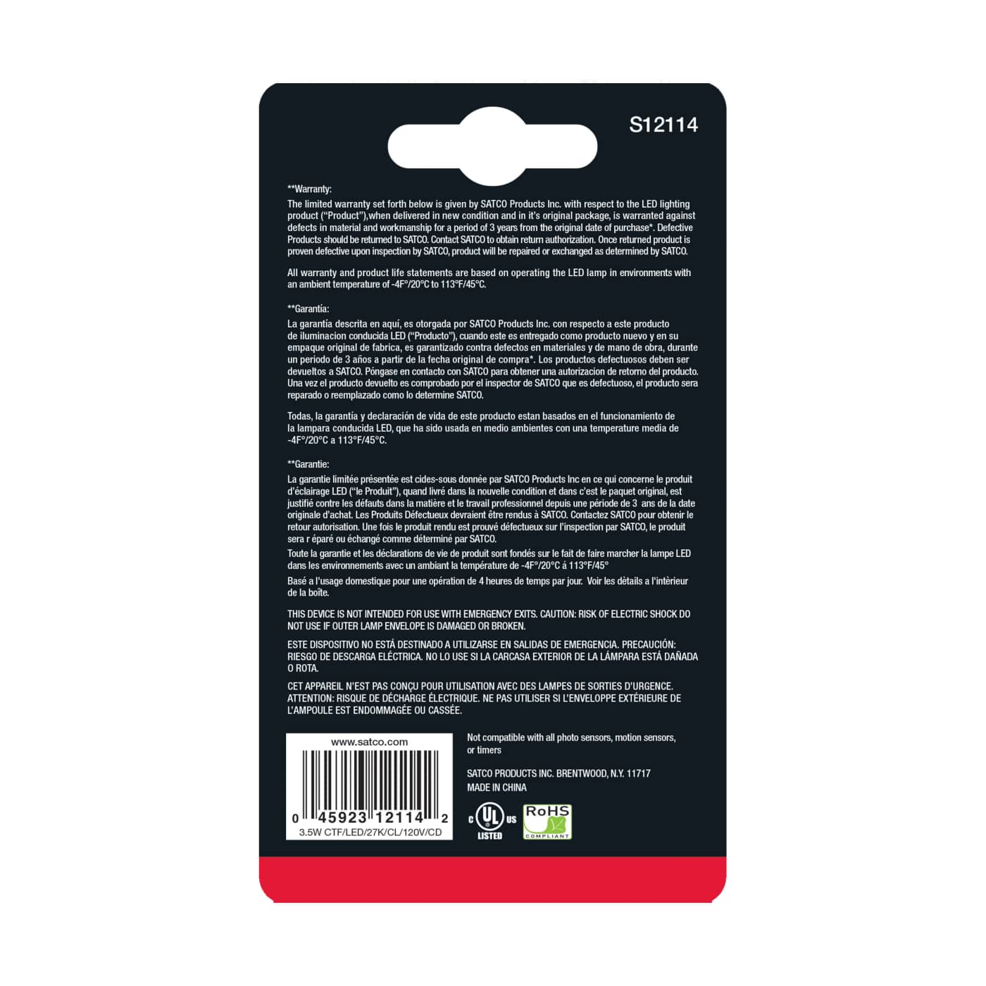 3.5T7/LED/CL/E17/3K/120V - S12114