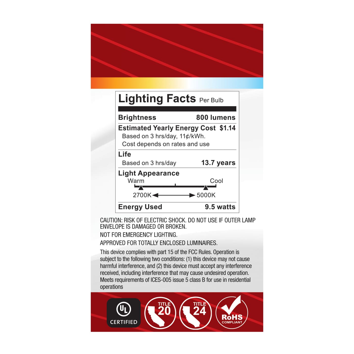 9.5A19L/9CCT5/GU24/PF/D - S12144