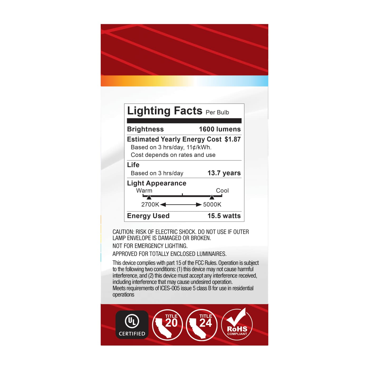 15.5A19L/9CCT5/GU24/PF/D - S12148