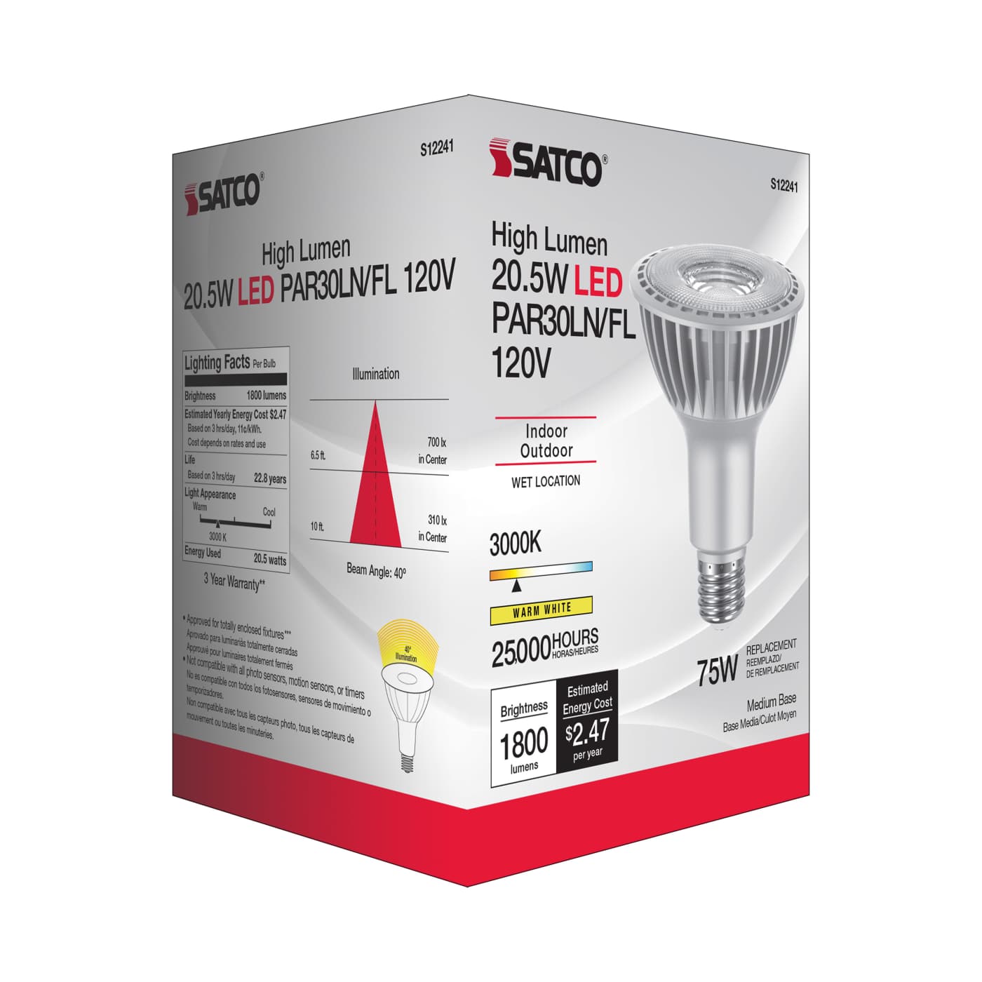 20.5PAR30LN/LED/830/HL/120V/FL - S12241