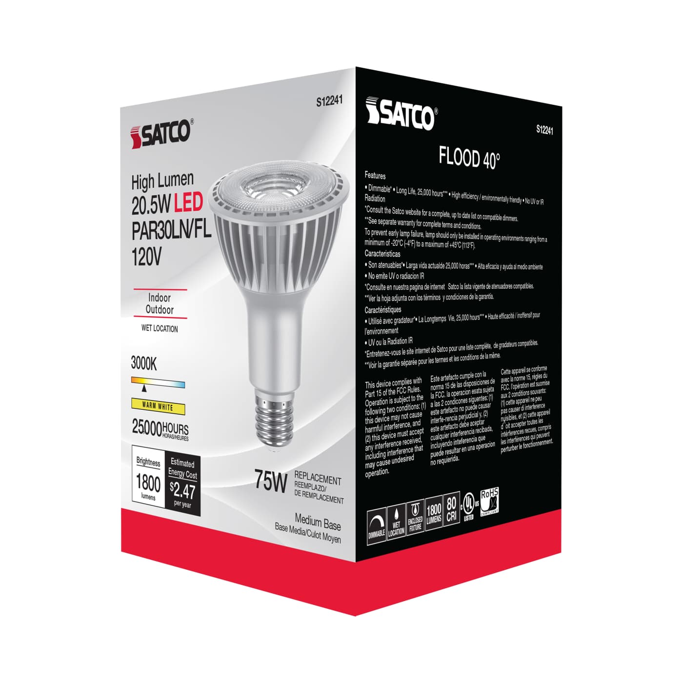20.5PAR30LN/LED/830/HL/120V/FL - S12241