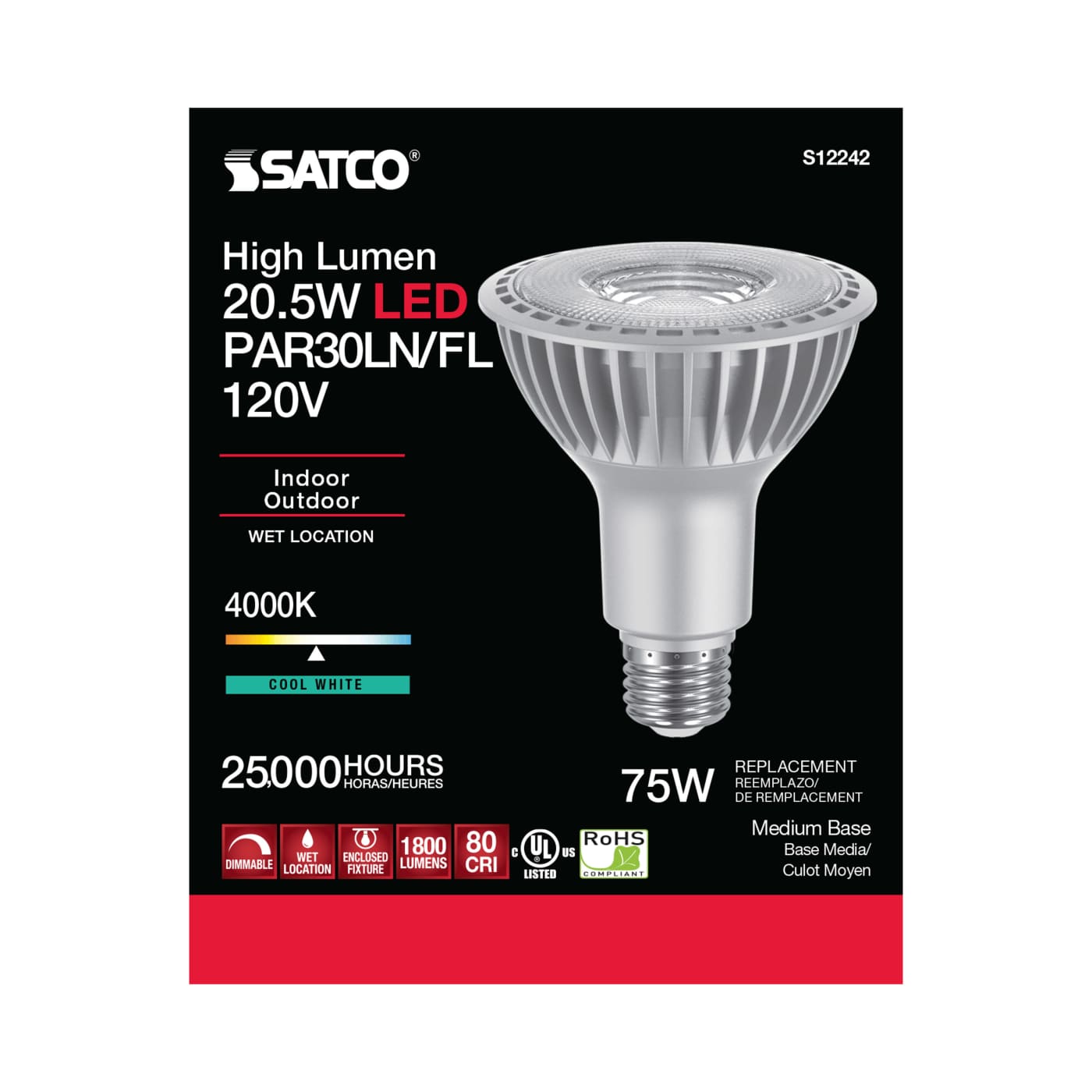 20.5PAR30LN/LED/840/HL/120V/FL - S12242