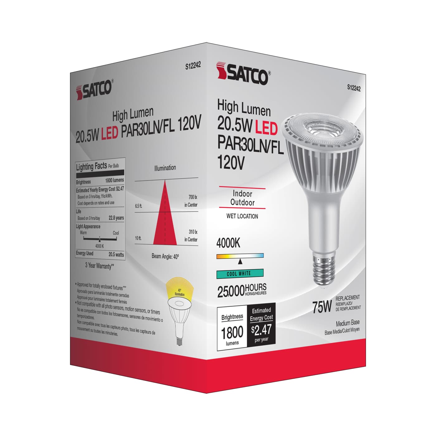 20.5PAR30LN/LED/840/HL/120V/FL - S12242