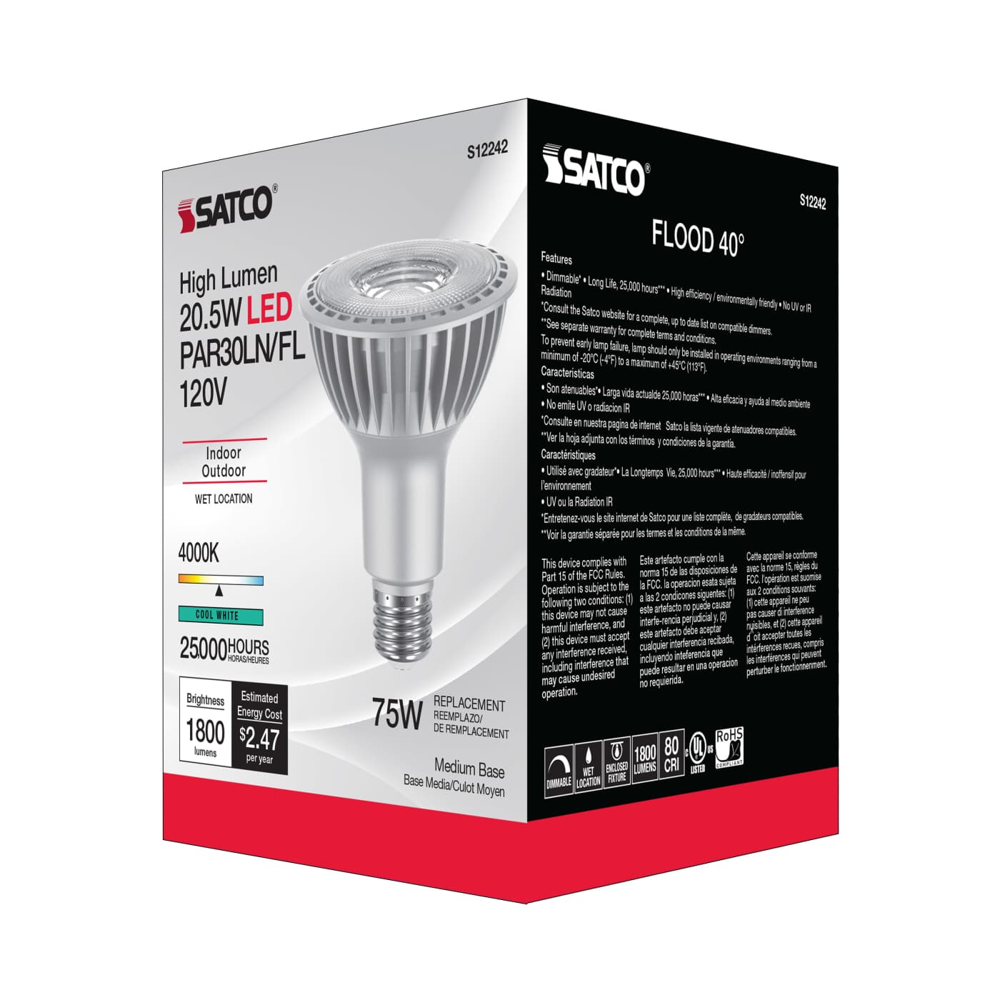 20.5PAR30LN/LED/840/HL/120V/FL - S12242