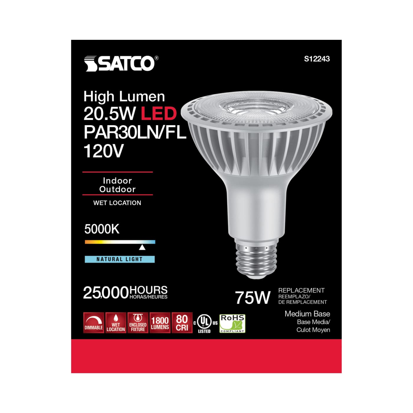 20.5PAR30LN/LED/850/HL/120V/FL - S12243