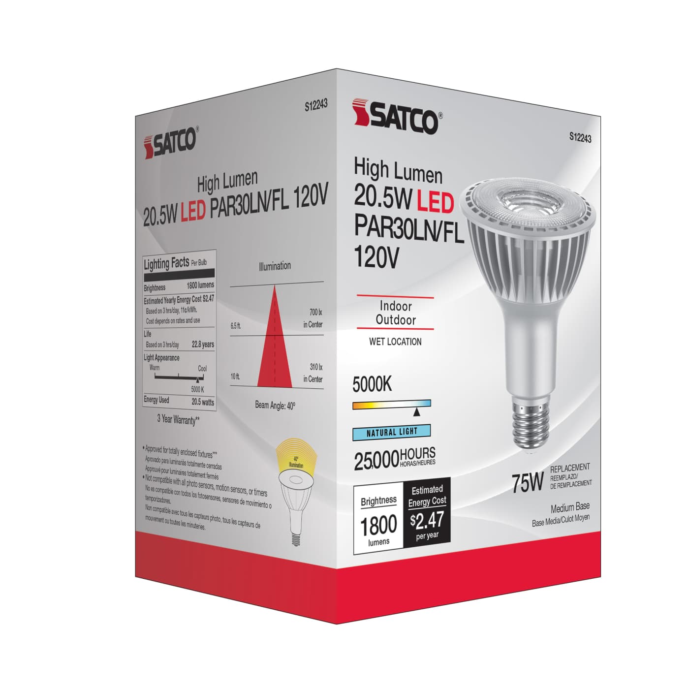 20.5PAR30LN/LED/850/HL/120V/FL - S12243