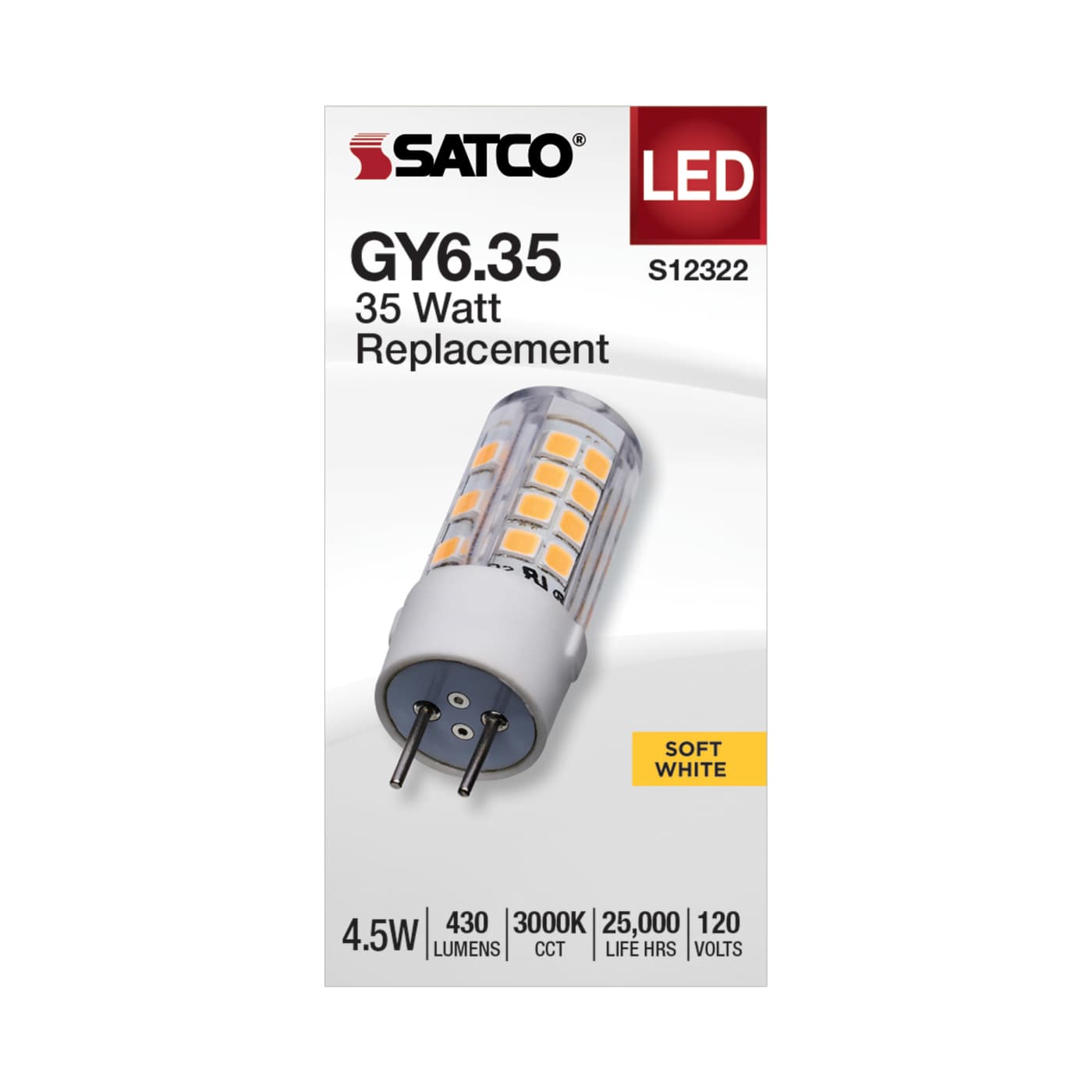 4.5W/LED/GY6.35/CL/830/120V - S12322