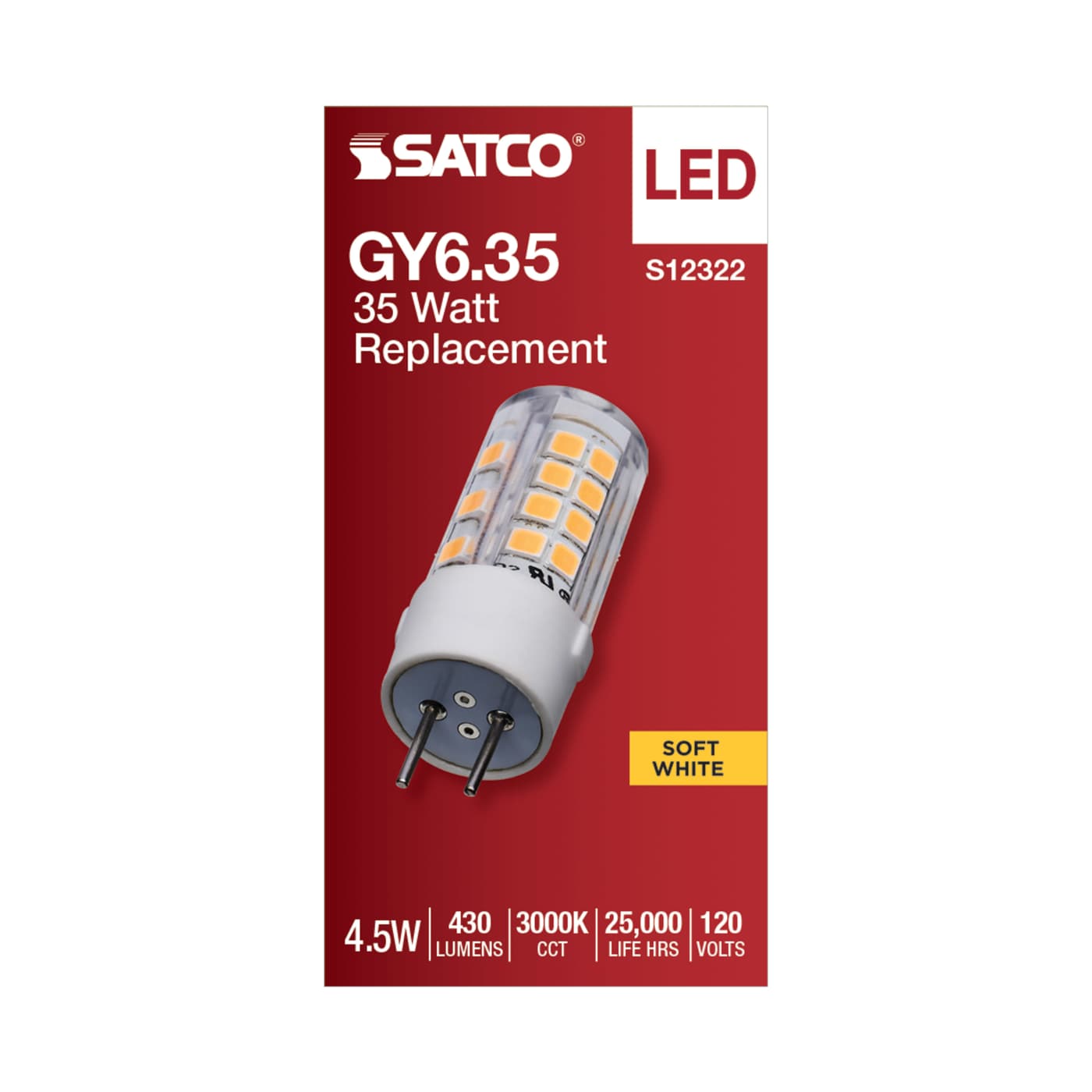4.5W/LED/GY6.35/CL/830/120V - S12322