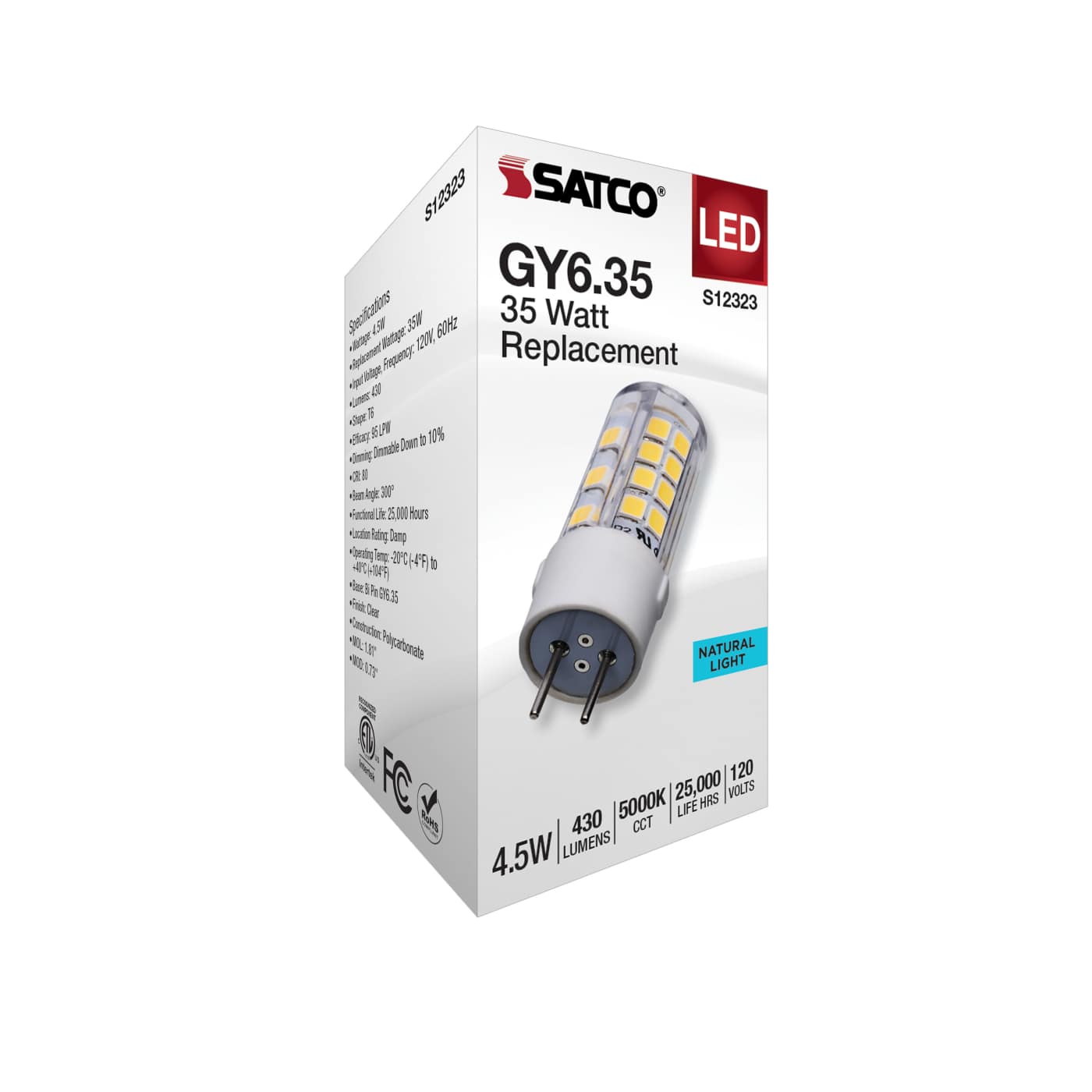 4.5W/LED/GY6.35/CL/850/120V - S12323