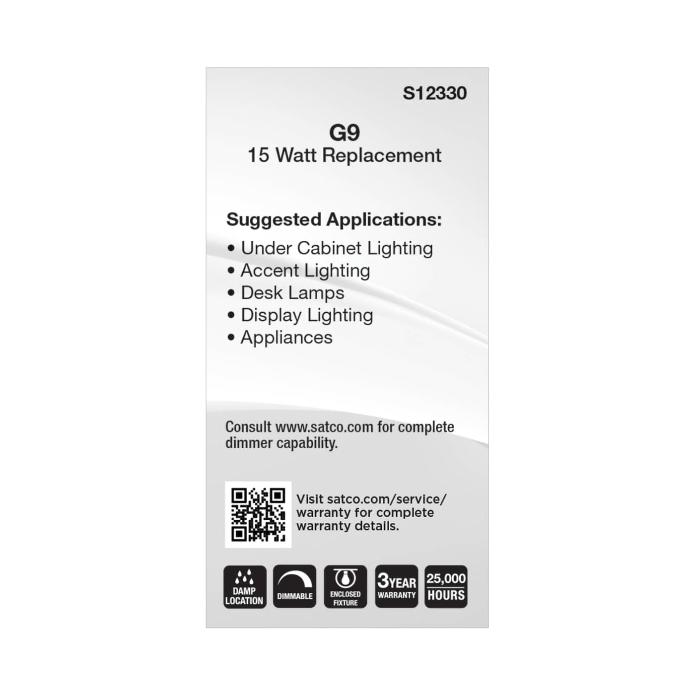 2W/LED/G9/FR/830/120V - S12330