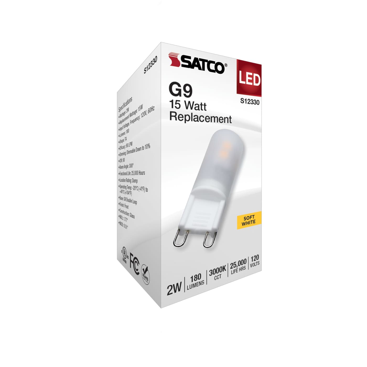 2W/LED/G9/FR/830/120V - S12330