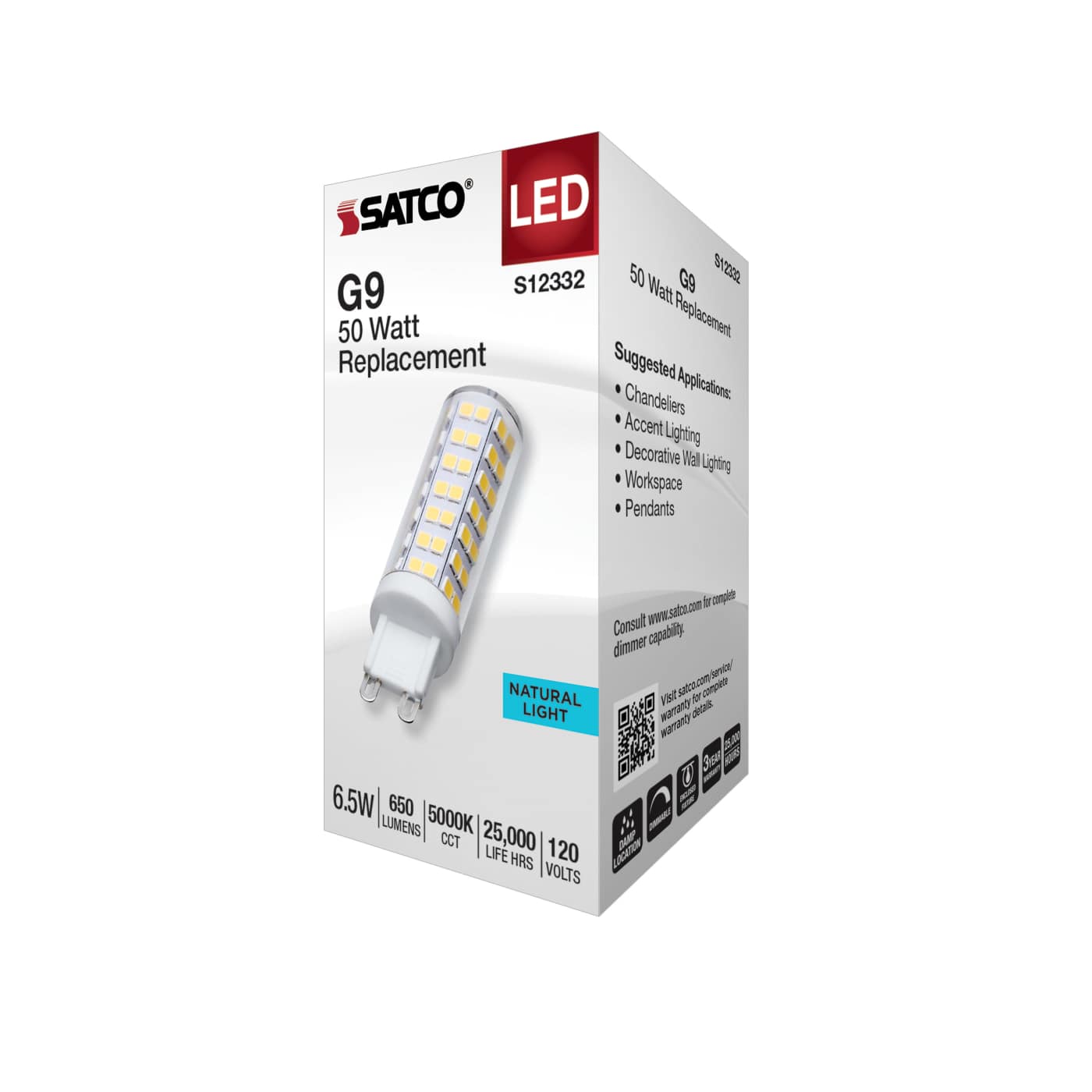 6.5W/LED/G9/CL/850/120V - S12332